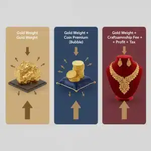 نحوه محاسبه قیمت طلا در بازار تهران