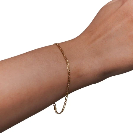 دستبند طلا توپی پلاک چهارپر