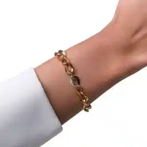 دستبند طلا حلقه‌های قطره‌ای