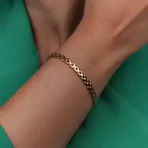 دستبند طلا حلقه‌های قطره‌ای بولد