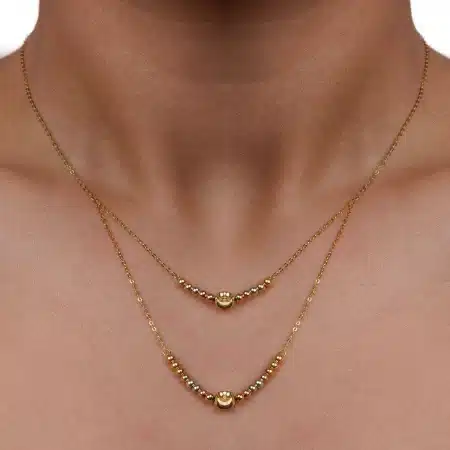 گردنبند طلا دولایه گردنبند طلا دولایه