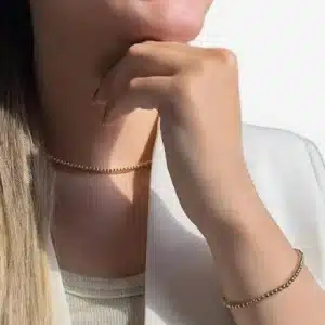 ست دستبند گردنبند طلا مرواریدی