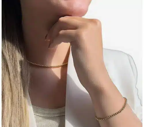 ست دستبند گردنبند طلا مرواریدی ست دستبند گردنبند طلا مرواریدی